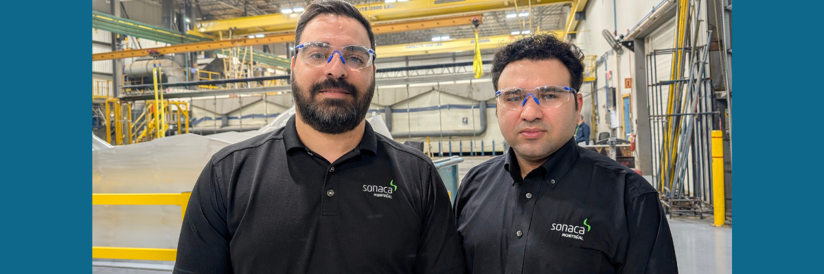 Deux employés de Sonaca dans l'usine